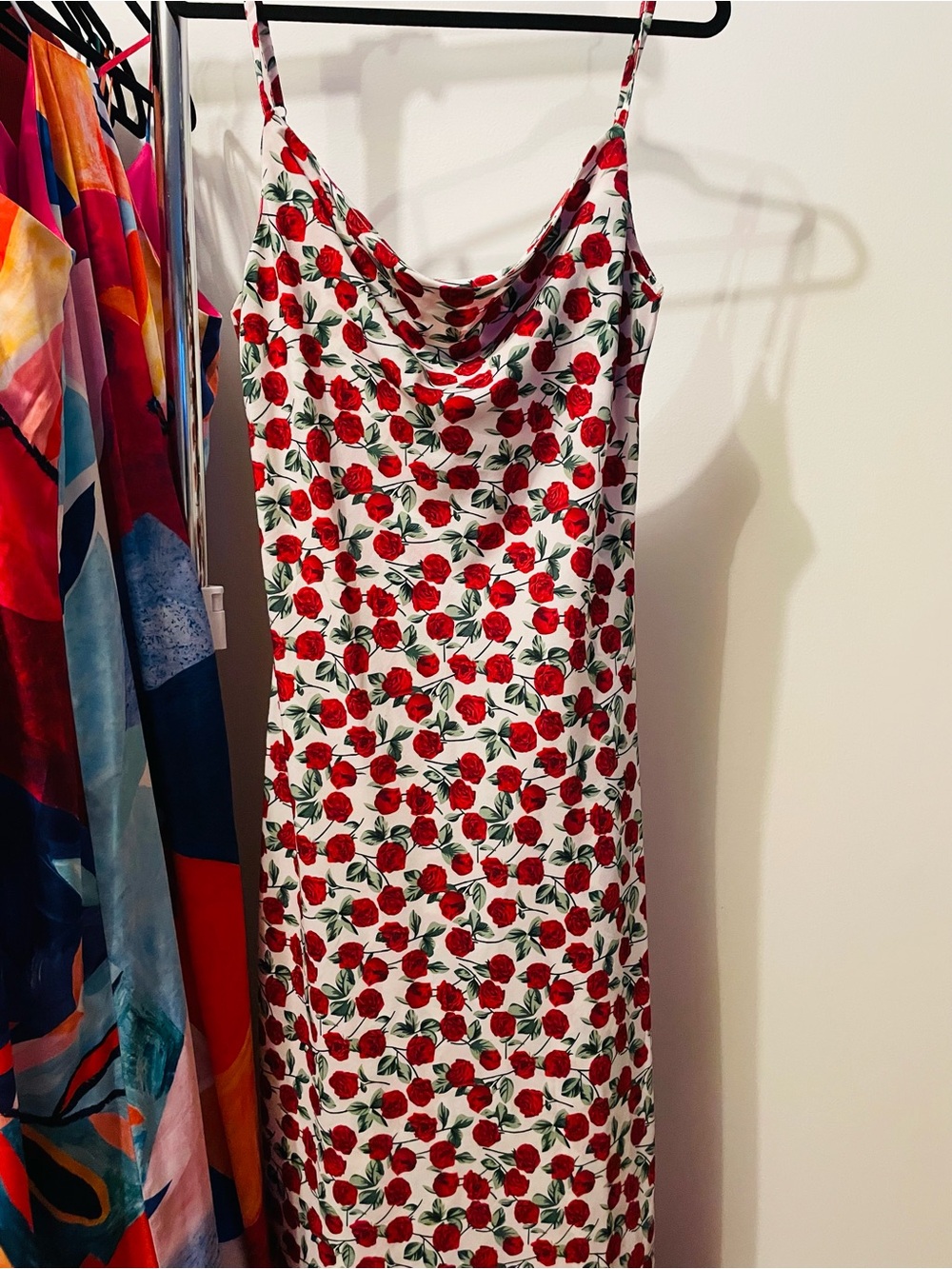 AX Paris Red Rose Print Slip Dress